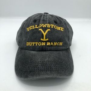 Yellowstone Dutton Ranch Hat Baseball Cap Unisex Gray Washed Cotton